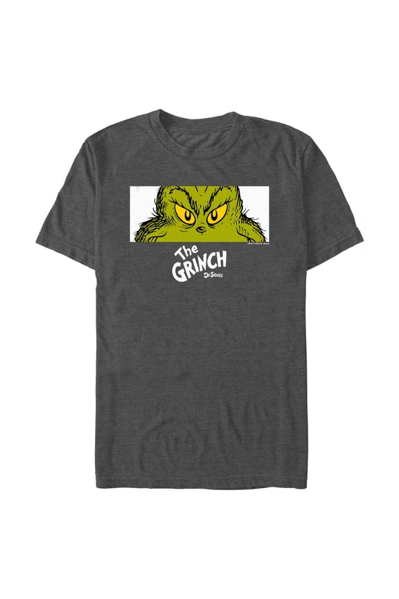 Men's Dr. Seuss Grinch Eyes Graphic Crop T-Shirt