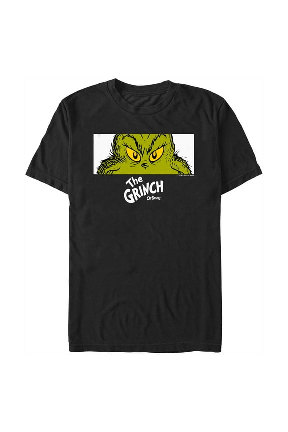 Men's Dr. Seuss Grinch Eyes Graphic Crop T-Shirt