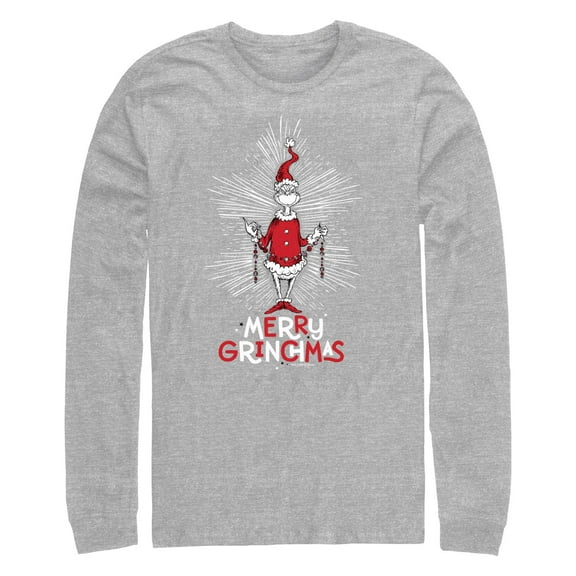 Men's The Grinch Merry Chrinchmas Long Sleeve Shirt