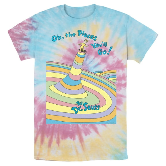 Men's Dr. Seuss Oh The Places You'll Go Book Cover  Graphic T-Shirt