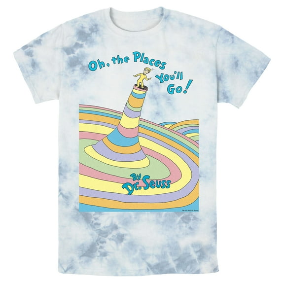 Men's Dr. Seuss Oh The Places You'll Go Book Cover  Graphic T-Shirt