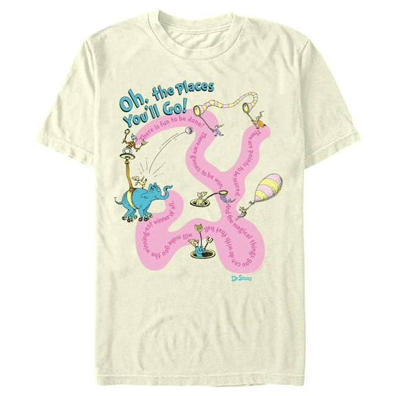 Men's Dr. Seuss Oh the Places You'll Go Quotes  Graphic T-Shirt