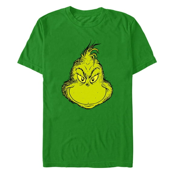 Men's Dr. Seuss The Grinch Big Face  Graphic T-Shirt