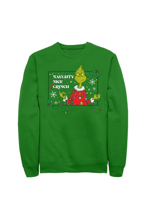Men's Dr. Seuss The Grinch Checklist Sweatshirt