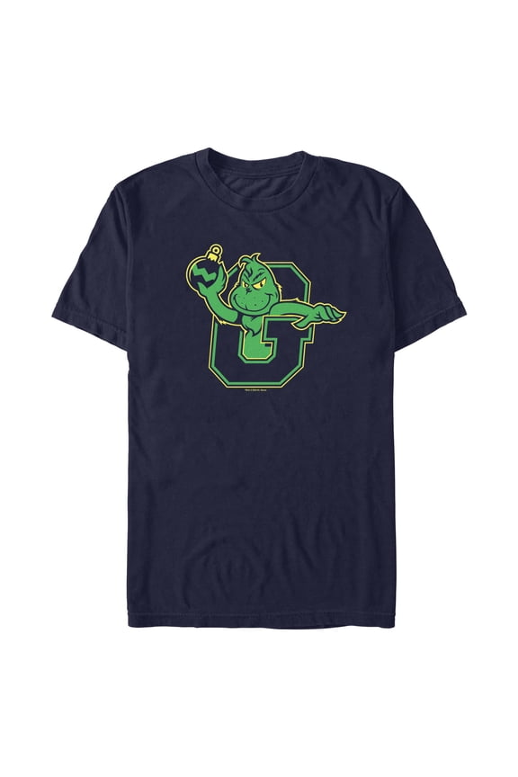 Men's Dr. Seuss The Grinch Christmas Varsity Letter Graphic T-Shirt