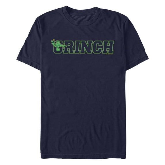 Men's Dr. Seuss The Grinch Christmas Varsity Name Graphic T-Shirt