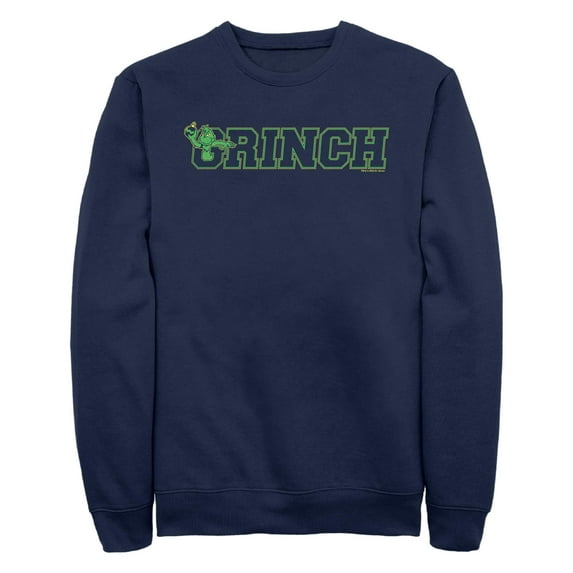 Men's Dr. Seuss The Grinch Christmas Varsity Name Sweatshirt