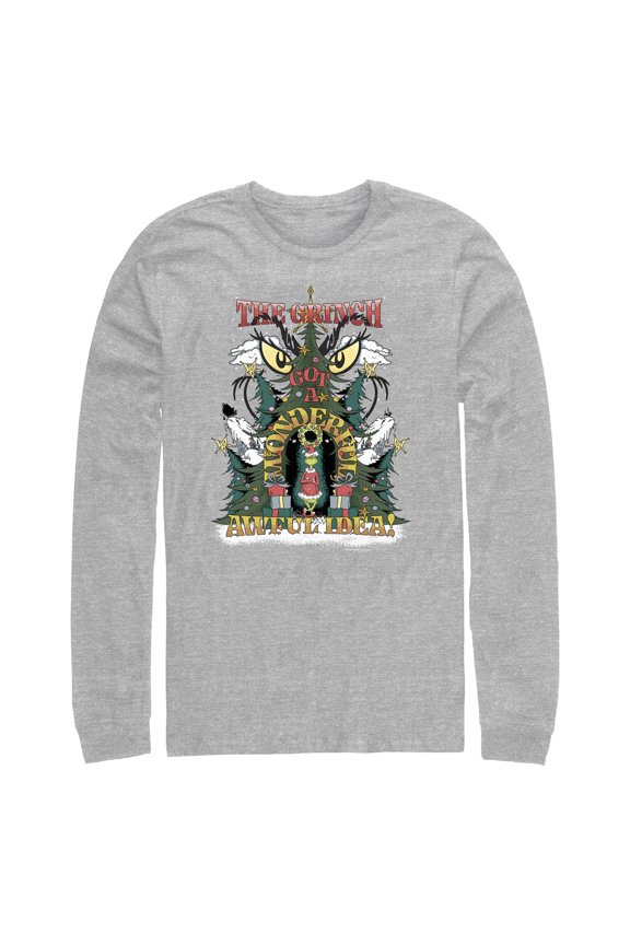 Men's Dr. Seuss The Grinch Got a Wonderful Awful Idea Long Sleeve Shirt
