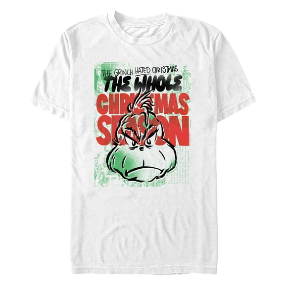 Men's Dr. Seuss The Grinch Hated the Whole Christmas Season  Graphic T-Shirt