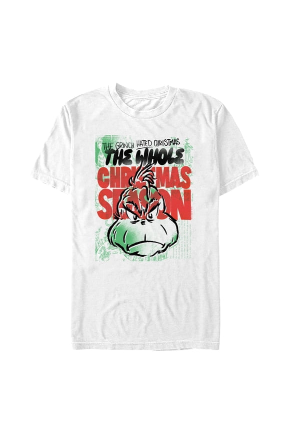 Men's Dr. Seuss The Grinch Hated the Whole Christmas Season Graphic T-Shirt