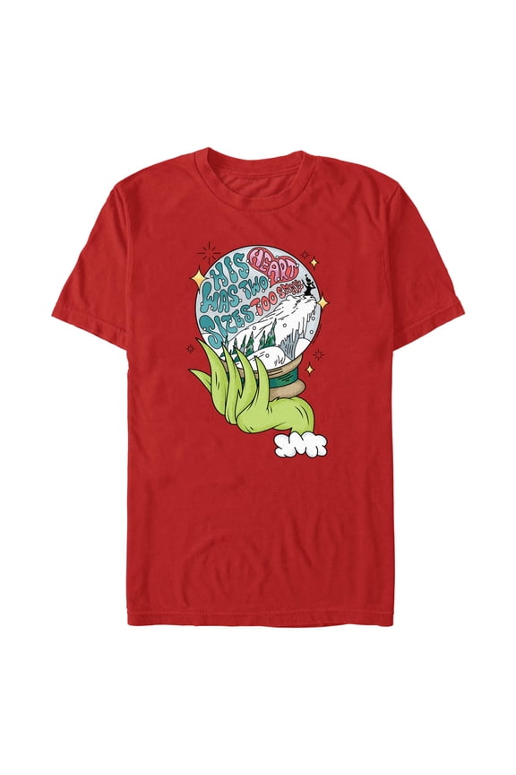 Men's Dr. Seuss The Grinch This Heart Snow Globe Graphic T-Shirt