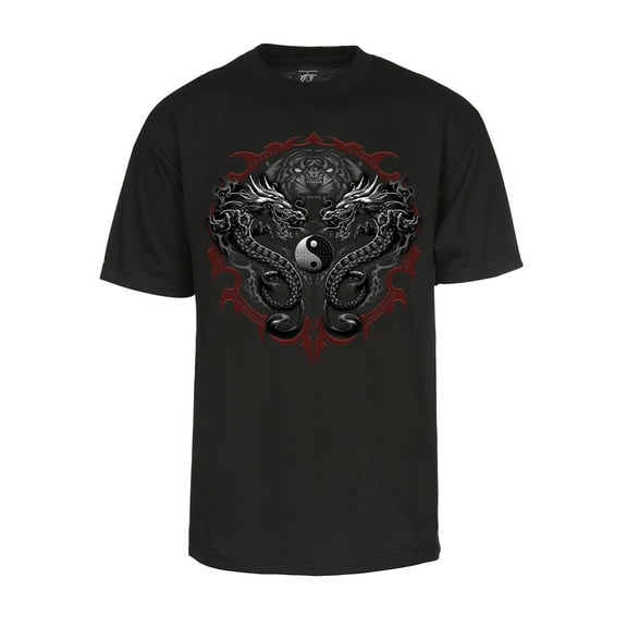 Men's Dragons and Tigers Short-Sleeve T-Shirt, Black XL