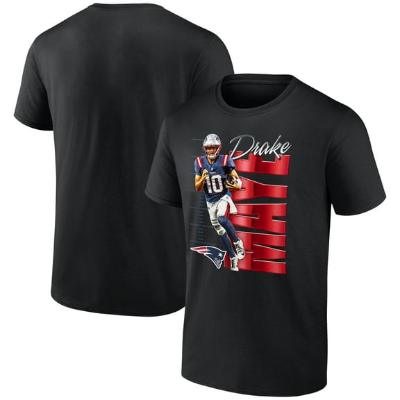 Men's Drake Maye Black New England Patriots Celebration T-Shirt