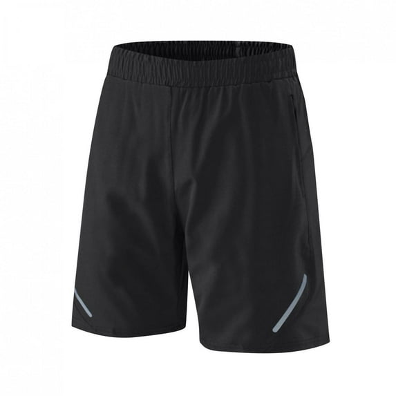 Men's Drawstring Athletic Shorts Basketball Outdoor Hiking Shorts Casual Stripe Comfortable Shorts, X-Large, Black