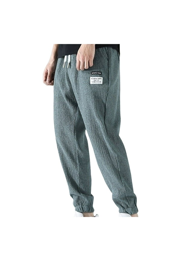 Men's Drawstring Cargo Pants Harem Pants Techwear Athletic Elastic Joggers Casual Trousers Sweatpants with Pocket Relaxed Fit Sport Pants Jogger Sweatpants Outdoor Trousers