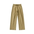 thumbnail image 1 of Men's Drawstring Elastic Loose Ice Silk Pants - Nylon Spandex, Jogging, Straight Leg, Casual, 1 of 8