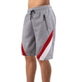 thumbnail image 1 of Men's Drawstring Elastic Waist Fleece Zipper Pockets Fitness Gym Sweat Shorts (641266 - Grey, L), 1 of 3