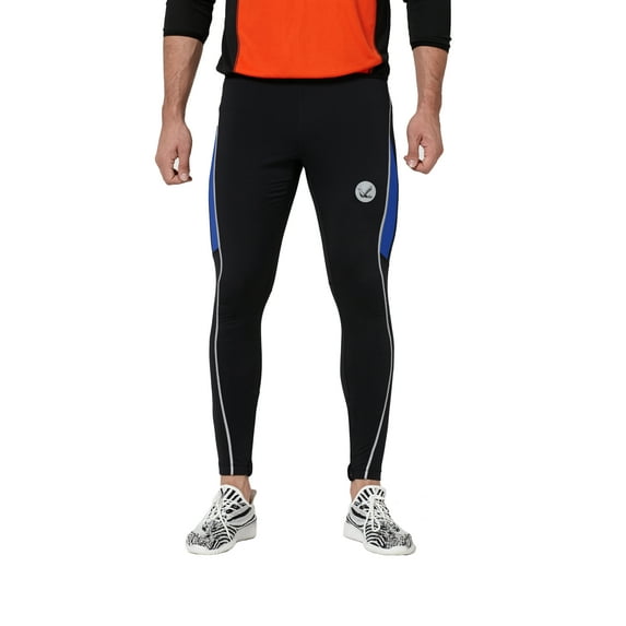 Men's Drawstring Elastic Waist Thermal Running Tights Pants Ankle Zipper Reflective Elements