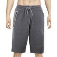 thumbnail image 1 of Men's Drawstring Elastic Waist Zipped Pockets Sport Fitness Jersey Sweat Shorts (Grey, XL), 1 of 3