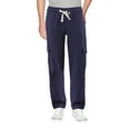 thumbnail image 1 of Men's Drawstring Fleece Lined Athletic Sport Fitness Gym Jogger Sweat Pants (Navy, 4XL), 1 of 3