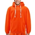 thumbnail image 1 of Men's Drawstring Fleece Lined Athletic Sport Fitness Gym Sweater Pullover Hoodie (Orange, 4XL), 1 of 2
