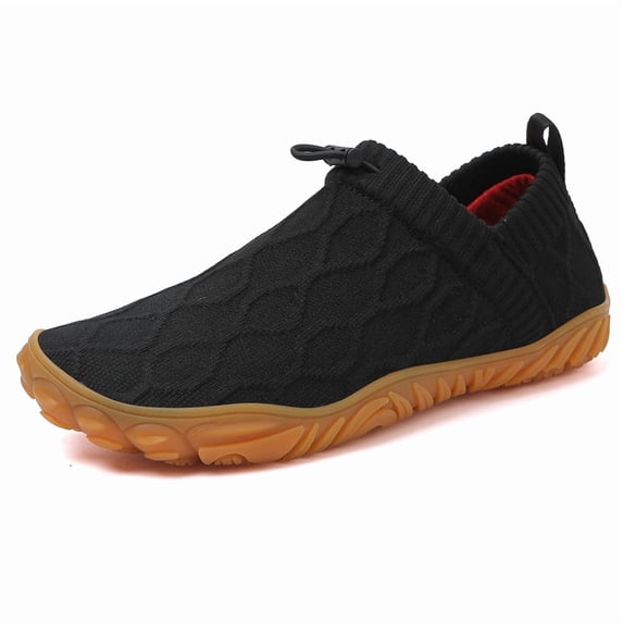 Men's Drawstring Low‑Top Sport Casual Sneakers, Knit Fabric Upper Round‑Toe Flexible Tendon Outsole Breathable Lightweight Footwear For Daily Walking And Casual Outdoor Activities