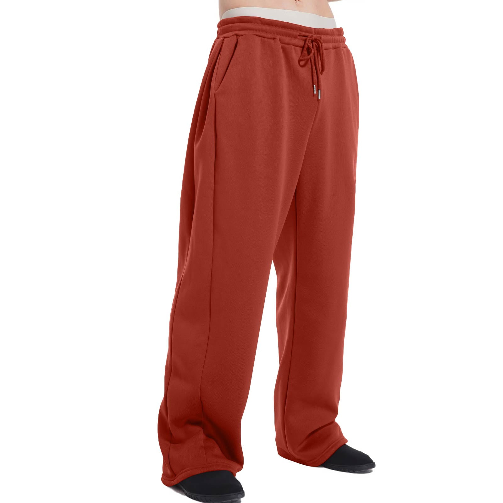 Men’s Drawstring Waist Relaxed Fit Sweatpants with Pockets Wide Leg ...