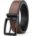 thumbnail image 1 of Men's Dress Belt Black Leather Belts for Jeans, 1 of 5