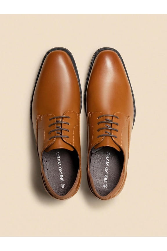 Men's Dress Brown Leather Oxfords Business Office Shoes