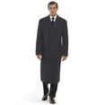 thumbnail image 1 of Men's Dress Coat 44 Inch Long Length Charcoal Double Breasted Wool Blend Overcoat, 1 of 1