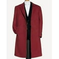 thumbnail image 1 of Men's Dress Coat Soft Finest Grade Overcoat ~ Long Men's Dress Topcoat - Winter Coat Dark Burgundy ~ Wine ~ Maroon Color, 1 of 1