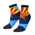 thumbnail image 1 of Men's Dress Colorful Novelty Arizona Flag Logo Women's Casual Quarter Socks, 1 of 7