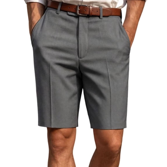 Men's Dress Golf Shorts Flat Front Business Casual Wrinkle Free Summer 9" Inseam Regular Fit Short Pants Belt Loops with Pockets Old Money Style
