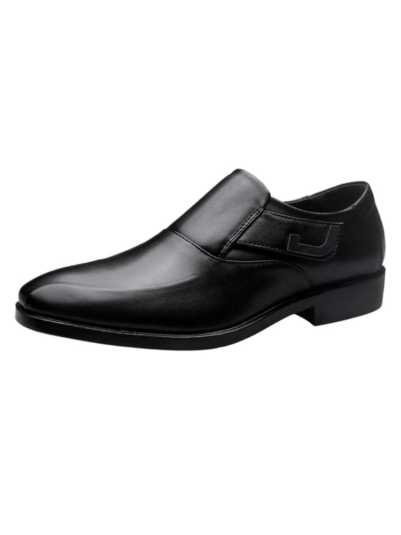 Men's Dress Loafer Shoes Monk Strap Slip On Loafers Black Shoe Casual Work Business Wedding Party Dressy Footwear Black Women Sandal