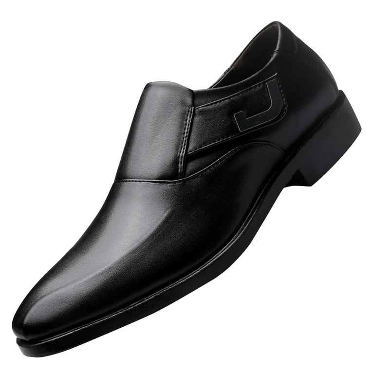 Black Men\'s Comfortable Dress Loafers Slip On Formal Business Work Shoes Bruno Marc Men main image 4