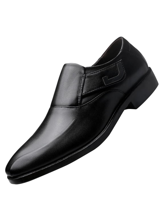 Men's Dress Loafer Shoes Monk Strap Slip On Loafers Black Shoe Casual Work Business Wedding Party Dressy Footwear