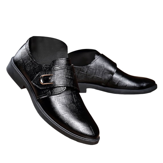 Men's Dress Oxfords Non Slip Comfortable Formal Shoes Comfortable Business Wedding Prom Graduation Walking Footwear Black Size 10