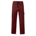 thumbnail image 1 of Men's Dress Pants 38 X 30 Cargo Pants for Mens 2025 Plus Size Fshion Solid Color Casual Multiple Pockets Outdoor Straight Type Fitness Pants Cargo Pants Trousers, 1 of 3