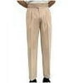 thumbnail image 1 of Men's Dress Pants Casual Zipper Pockets Elastic Waist Full Length Pants Khaki, 1 of 4