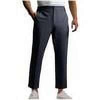 Men's Dress Pants Classic Fit Solid Color Pocket Straight Leg Casual Trousers Navy