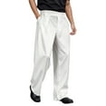 thumbnail image 1 of Men's Dress Pants Solid Color Casual Over Waistband Business Straight Fit White Pant, 1 of 9