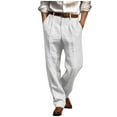 thumbnail image 1 of Men's Dress Pants Stretch Classic Fit Suit Pants Casual Pleated Front Dress Pants Straight Fit Pants Joggers Trousers Solid S-3XL, 1 of 5