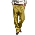 thumbnail image 1 of Men's Dress Pants Stretch Classic Fit Suit Pants Casual Pleated Front Dress Pants Straight Fit Pants Joggers Trousers Solid S-3XL, 1 of 5