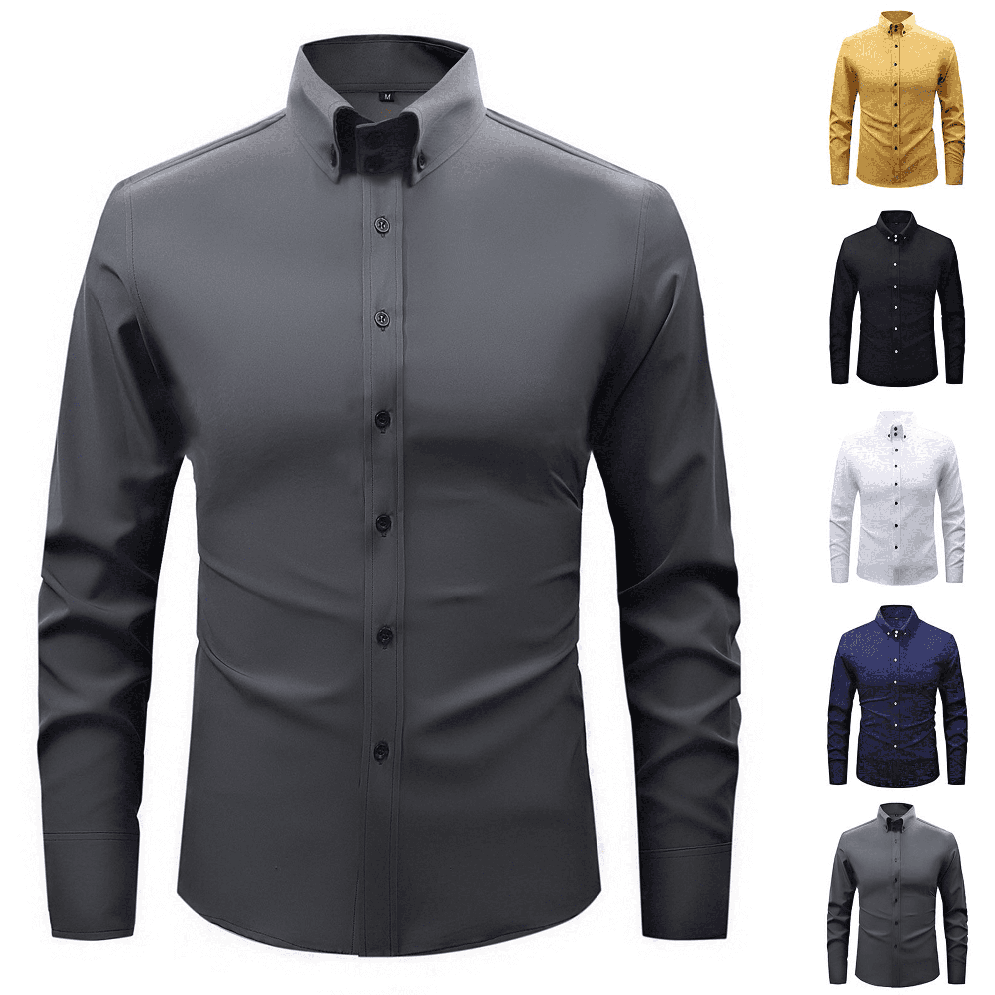 green emerald velvet dress Kenneth Cole Men's Dress Shirt Regular Fit Stretch Collar Non Iron Solid main image 1