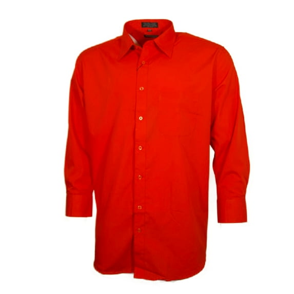 Men's Dress Shirt Long Sleeve Button Up Solid Formal Front Pocket Classic Shirt, Formule One, 4XL