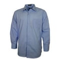 thumbnail image 1 of Men's Dress Shirt Long Sleeve Button Up Solid Formal Front Pocket Classic Shirt, Light Blue, 2XL, 1 of 17