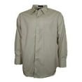 thumbnail image 1 of Men's Dress Shirt Long Sleeve Button Up Solid Formal Front Pocket Classic Shirt, Sage, 3XL, 1 of 17