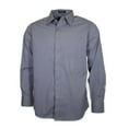 thumbnail image 1 of Men's Dress Shirt Long Sleeve Button Up Solid Formal Front Pocket Classic Shirt, Silver, 4XL, 1 of 17