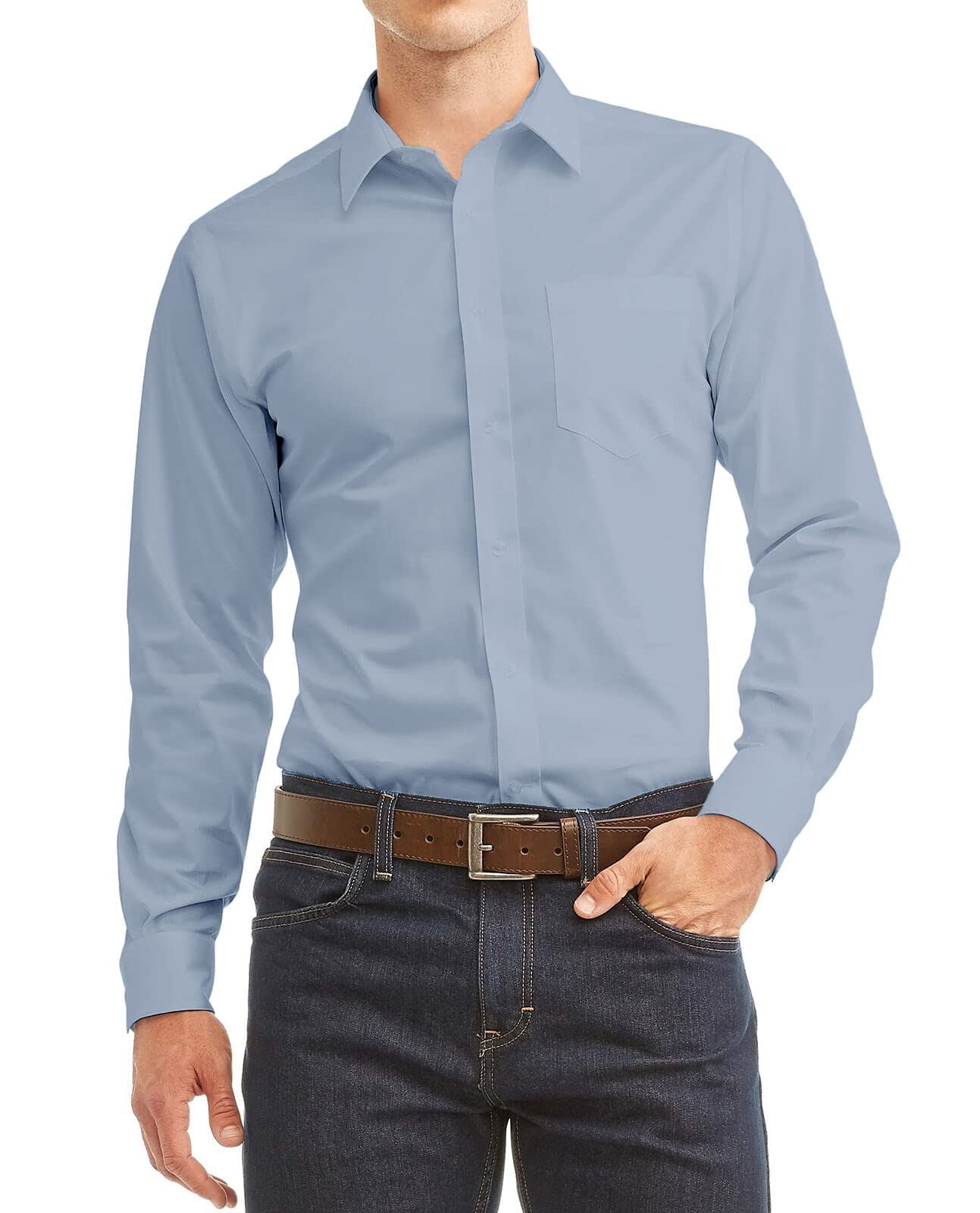 Men s Dress Shirt Long Sleeve Regular Fit Button Up Pocket Solid men-s-dress-shirt-long-sleeve-regular-fit-button-up-pocket-solid