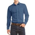 thumbnail image 1 of Men's Dress Shirt Long Sleeve Regular Fit Button Up Pocket Solid Standard Cuff, 1 of 2
